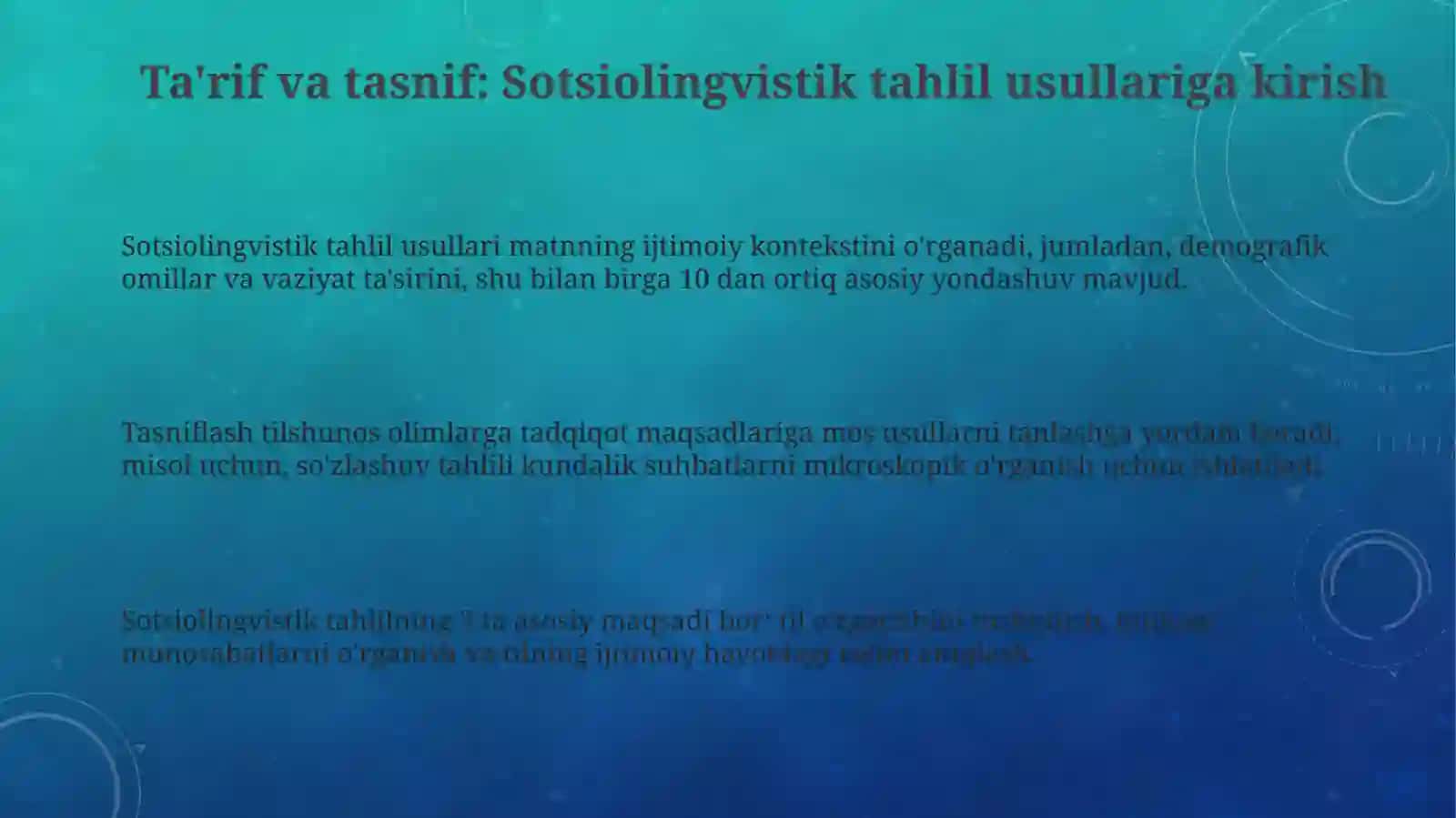Sotsiolingvistik matn tahlili usullari 3