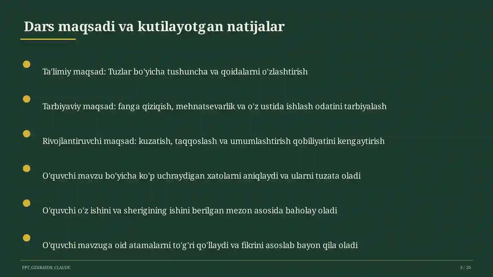 Tuzlar (8-sinf) 3
