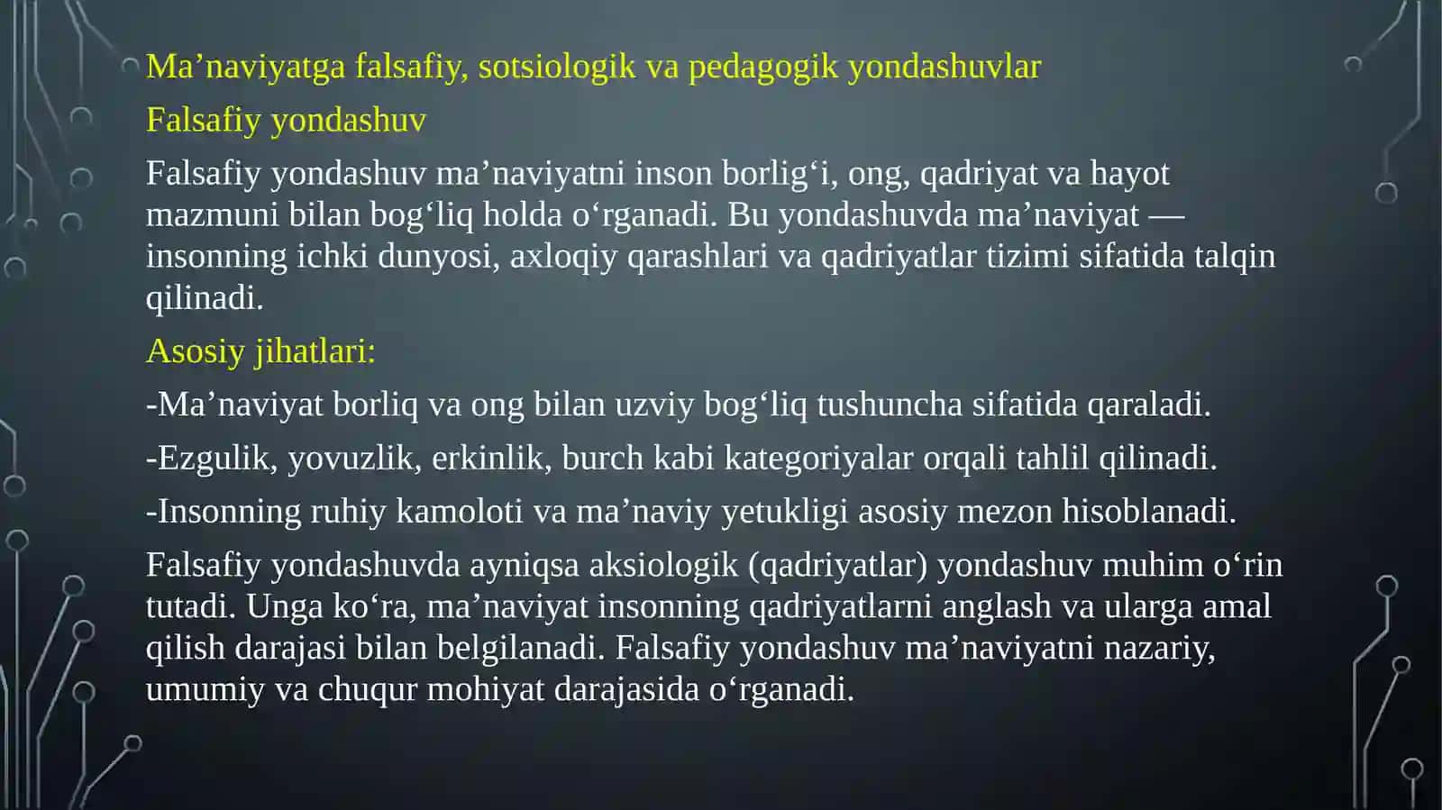 Ma’naviyatga turli yondoshuvlar va tariflarni ilmiy tasnifi (2) 3