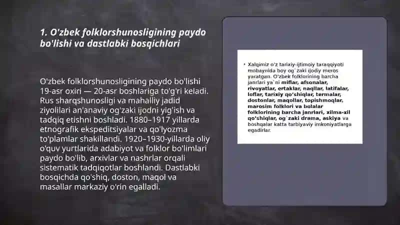 O'zbek folklorshunosligining tadrijiy taraqqiyoti 3