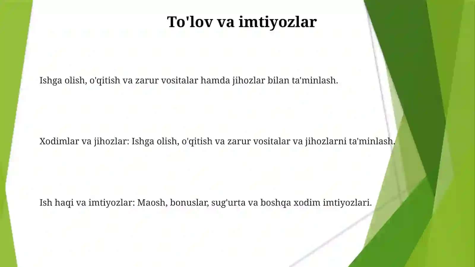 Shifohanani tashkilash va jihozlash 3