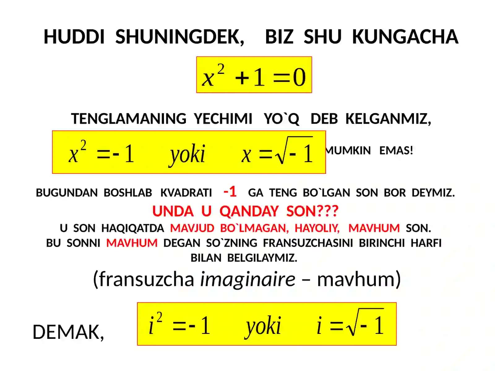 Matematikada algebra tushunchalari 3