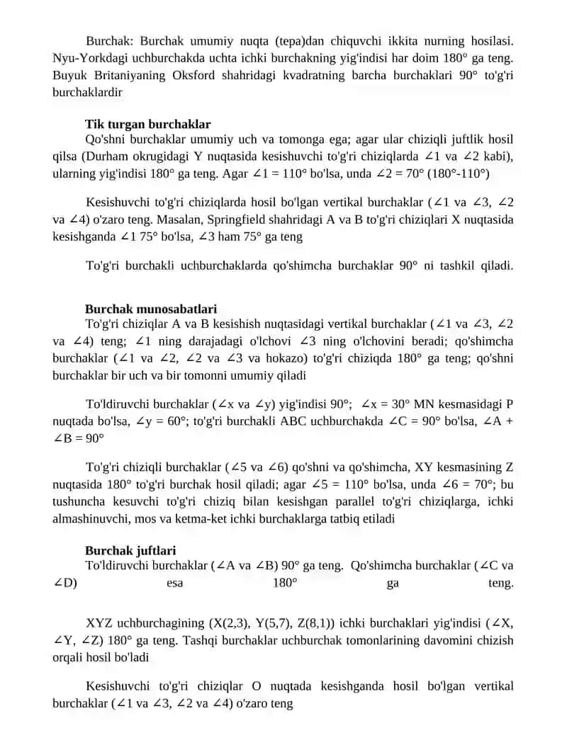 Burchaklar 3