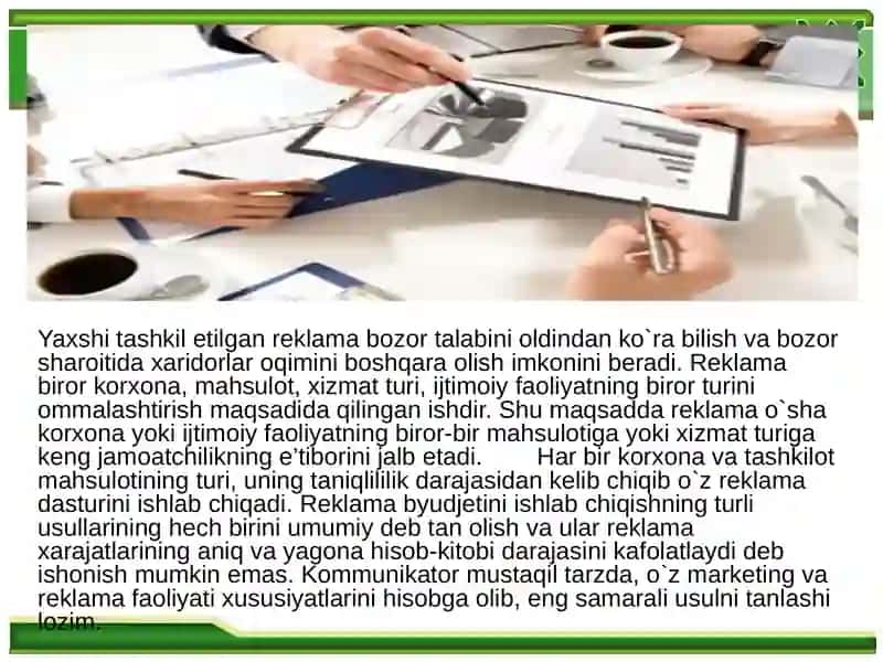 Reklama va markazlashtirish 3