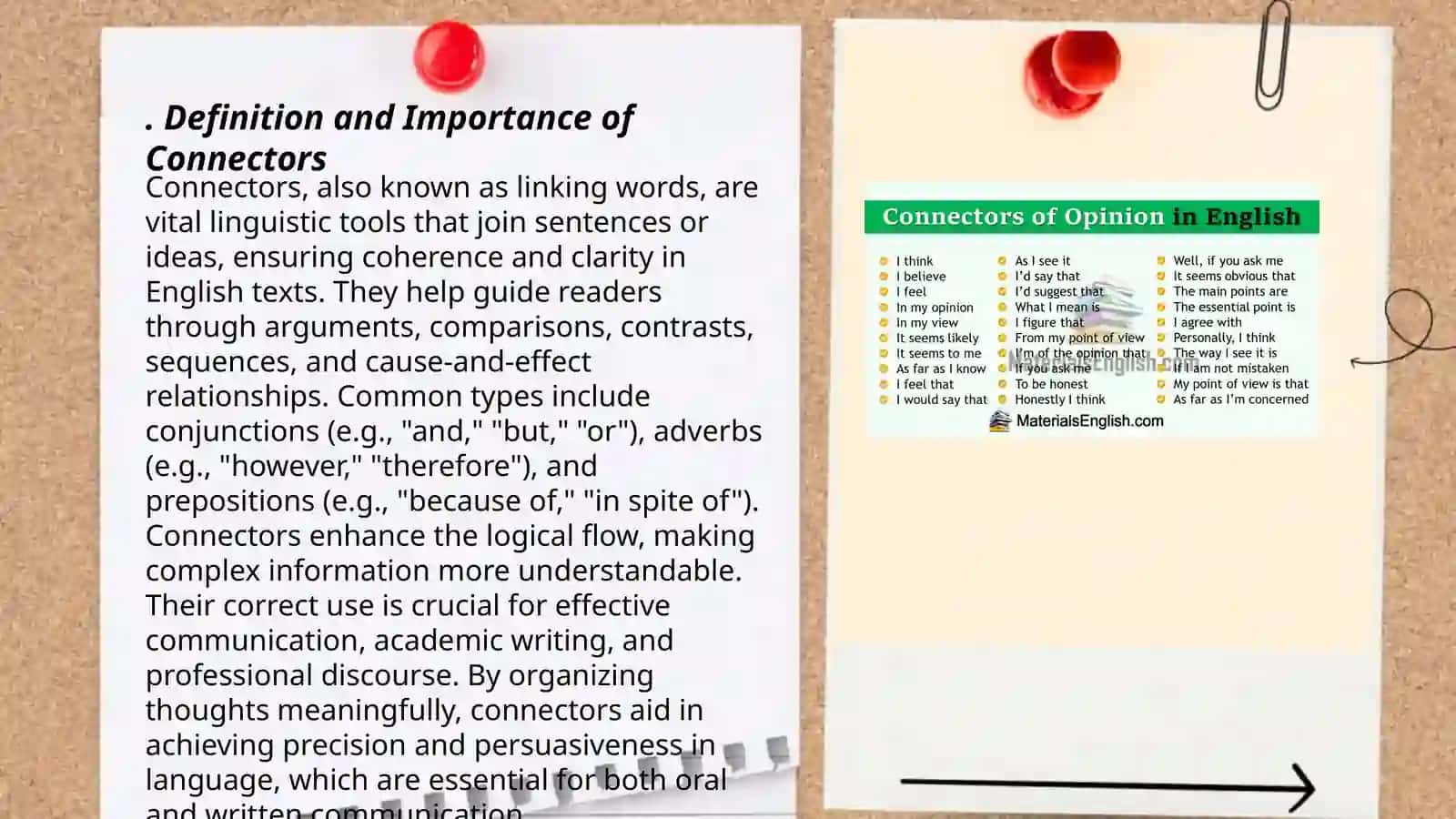 Connectors and transitional words 3