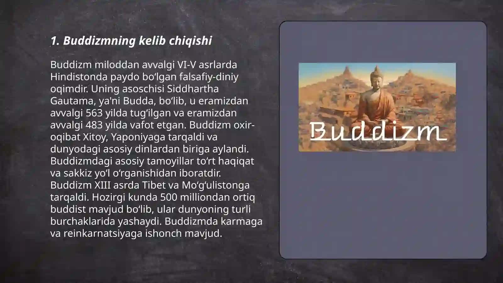 Buddizm dini tarixi va asoslar 3