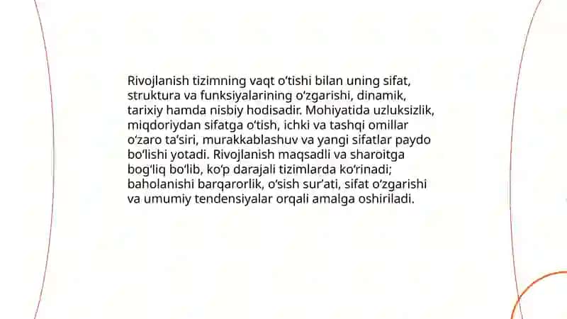 Rivojlanishning umumiy qonunlari va kategoryalari 3