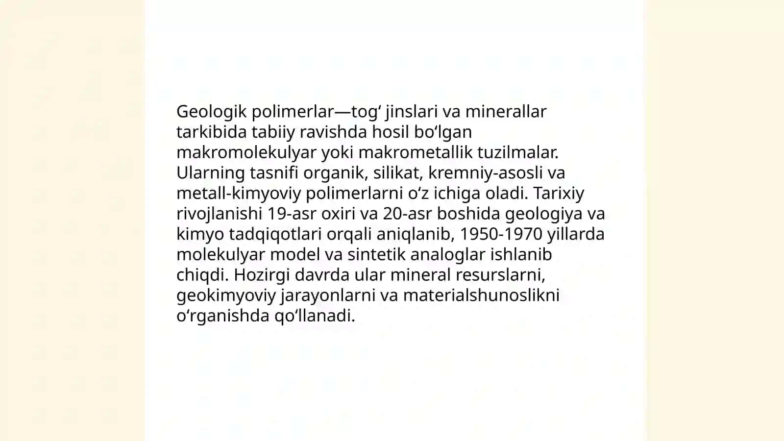 Geologik Polimerlar 3