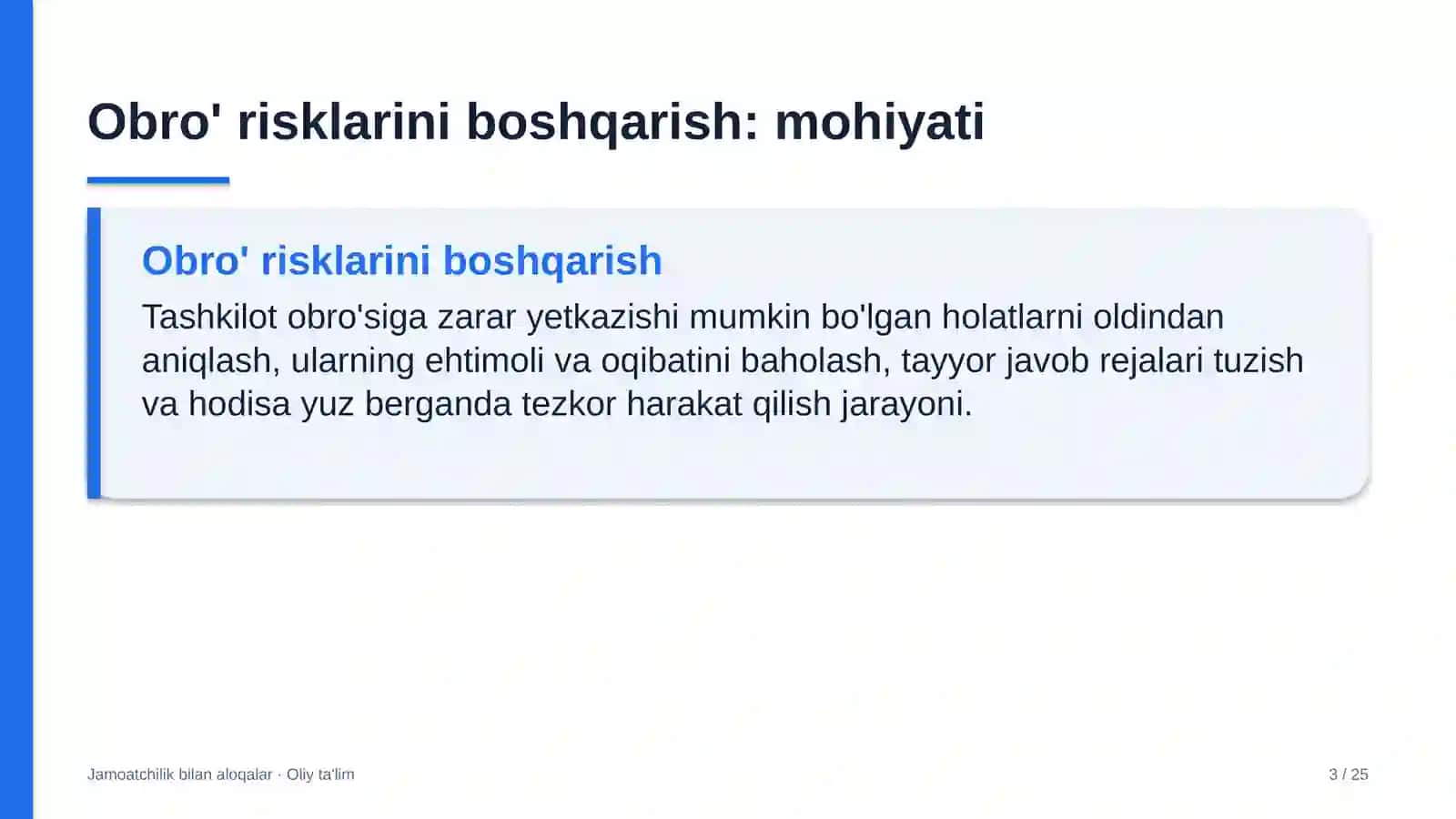 Advokatlik tuzilmalarida obro' risklarini boshqarish 3