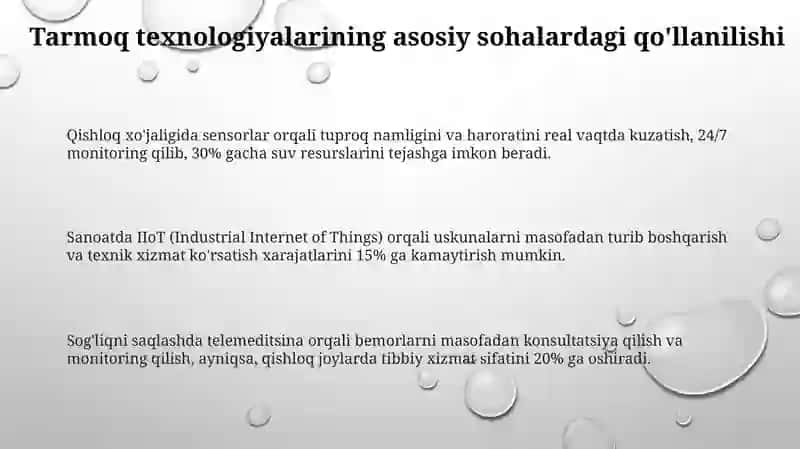 Tarmoq texnologiyalaridan foydalanish yo'llari 3