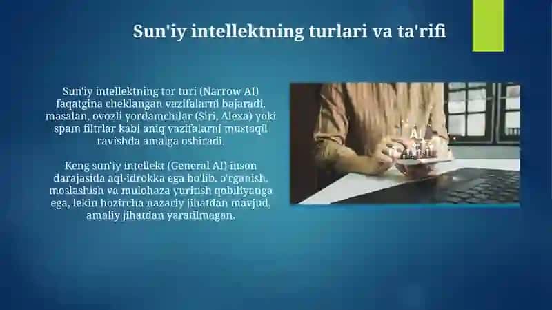 Sun'iy Intellektning Turikasi va Tarifi 3