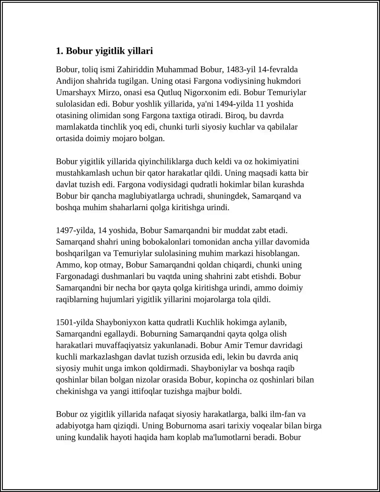 BOBUR HAYOTI VA IJODI 3