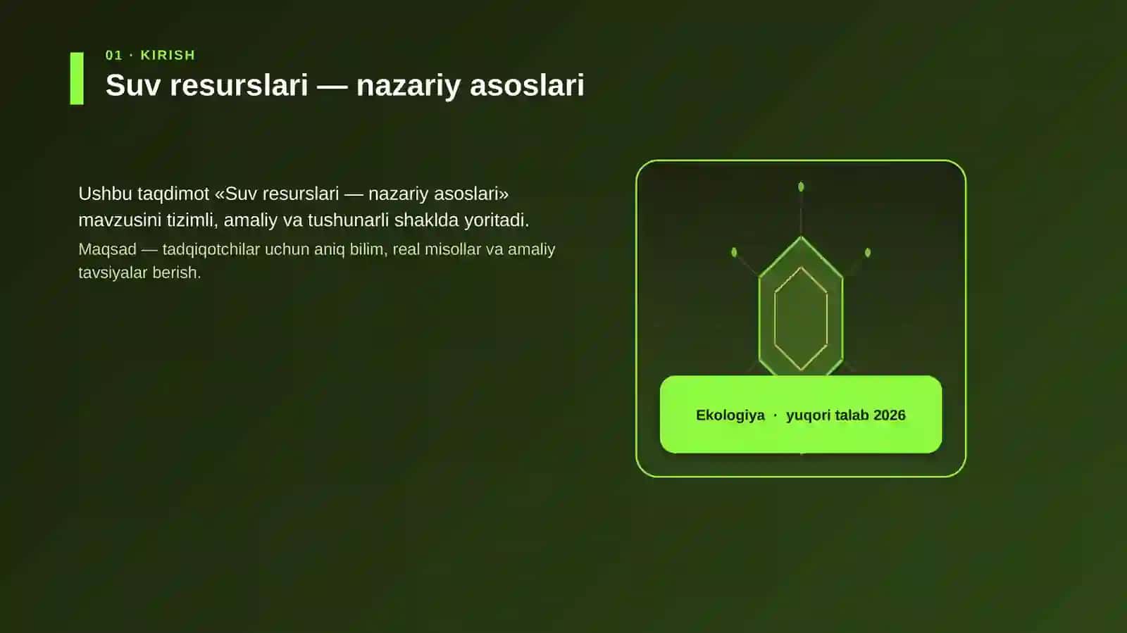 Suv resurslari — nazariy asoslari 3