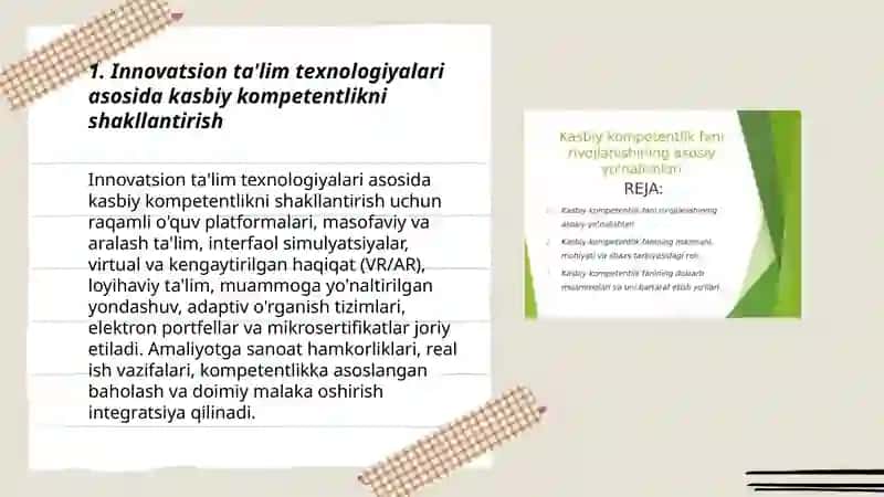 Innovatsion ta'lim texnologiyalari asosida kasbiy kompetentlikni shakllantirish 3