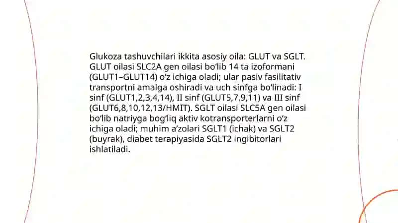 Glukoza tashuvchilarining tuzilishi 3