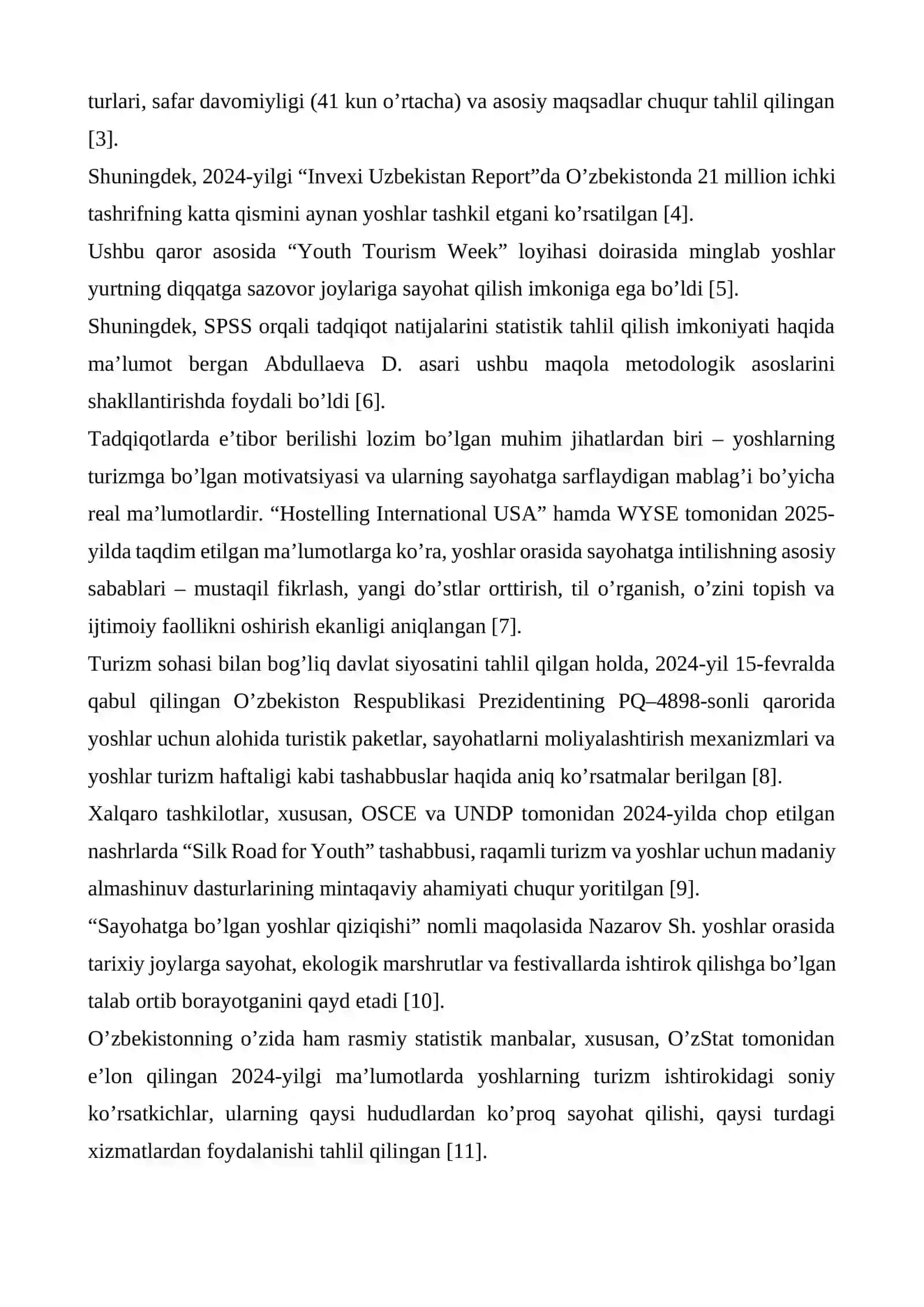YOSHLAR VA TURIZM: YANGI ISTIQBOLLAR VA IMKONIYATLAR 3