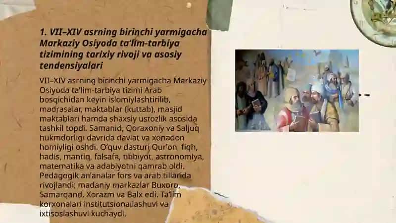Orta Osiyoda Tarbiya, Maktab va Pedagogik Fikrlar 3
