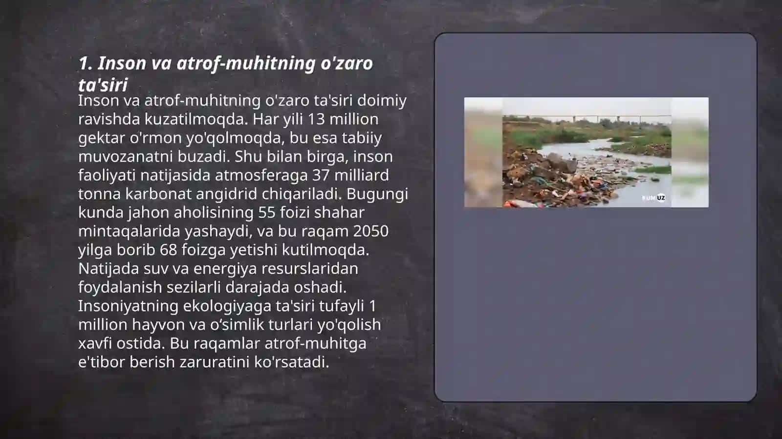 Inson va ekologiya rivojlanishining tabiy shart sharoitlari 3