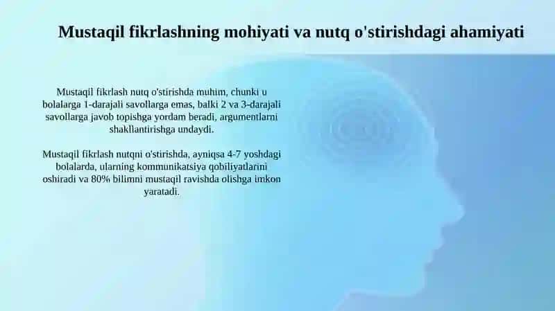 Mustaqil fikrlashni rivojlantirish metodlari 3