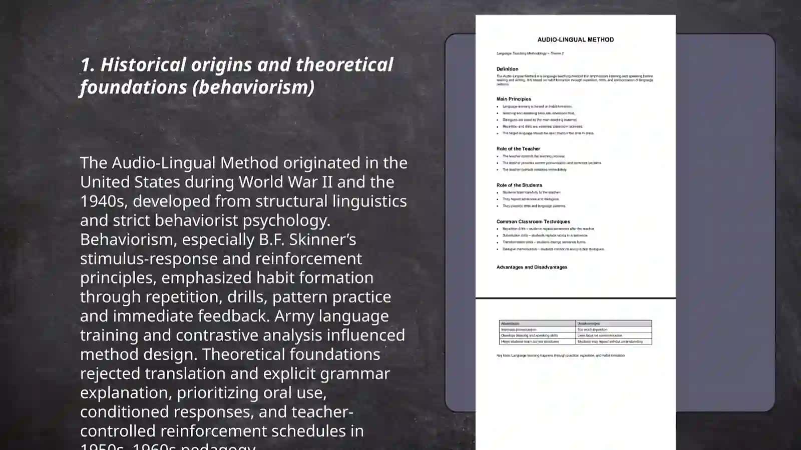 Audio-lingual method 3