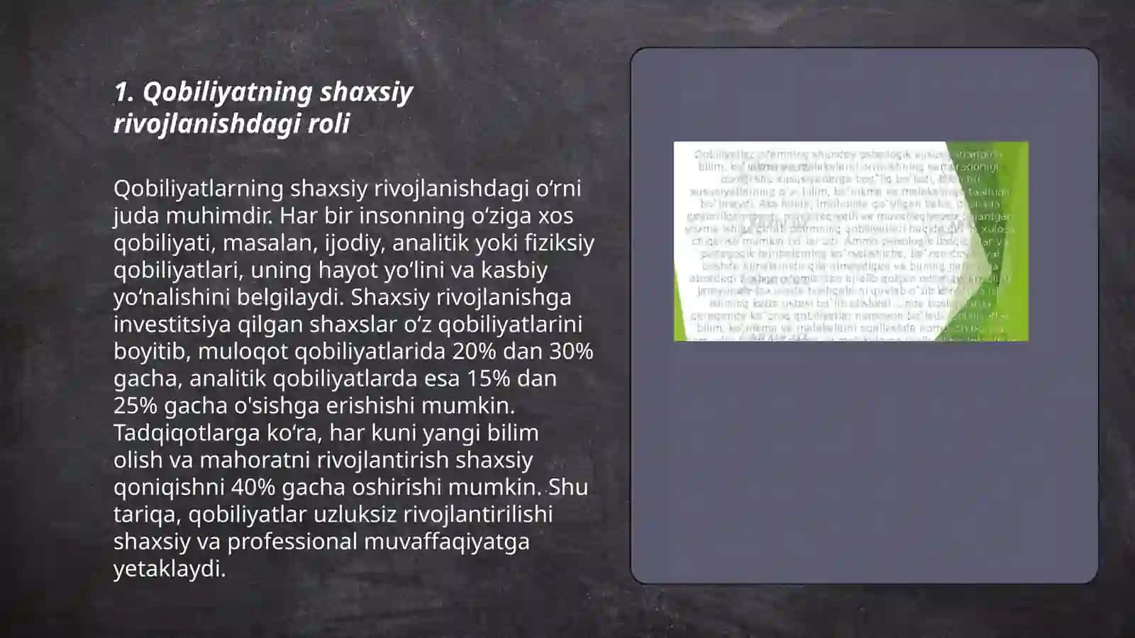 Qobiliyatning hayotimizdagi ahamiyati 3