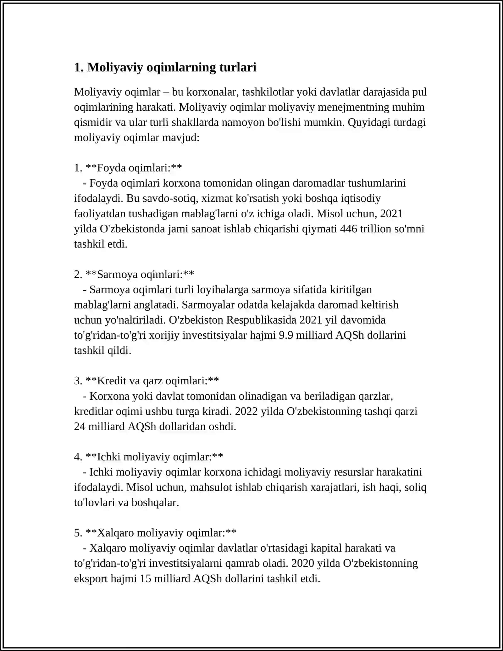 MOLIYAVIY OQIMLAR VA ULARNI BOSHQARISH 3