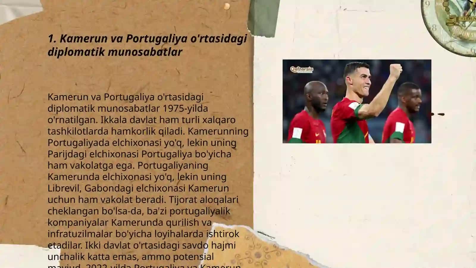 Kamerun va Portugaliya o'rtasidagi diplomatik munosabatlar 3