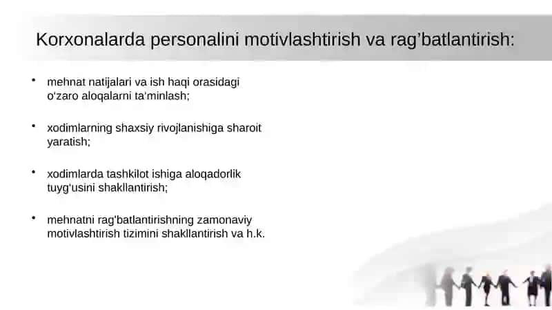 Korxonada personal xizmat 3