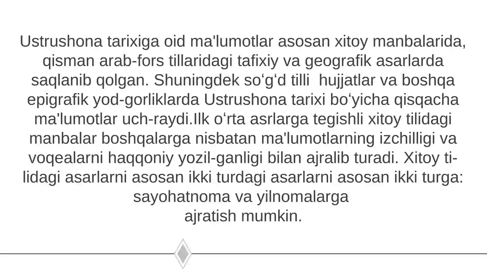 G'arbiy Turk xoqonligi davridaUstrushonadagi ijtimoiy-siyosiy va etnomadaniy jarayonlar. 3
