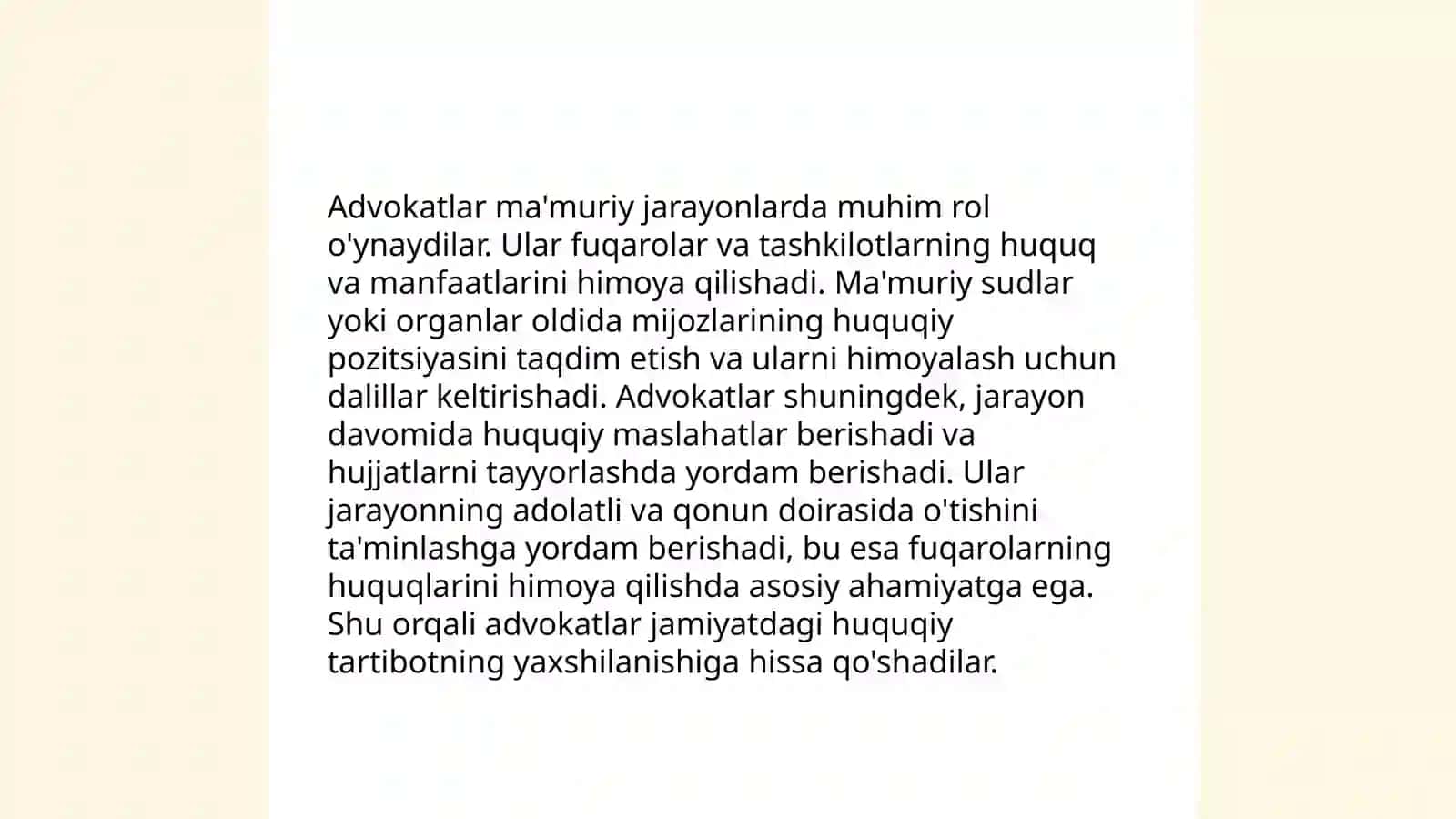 Advokatning ma'muriy sud ishlarini yuritishdagi ishtiroki 3