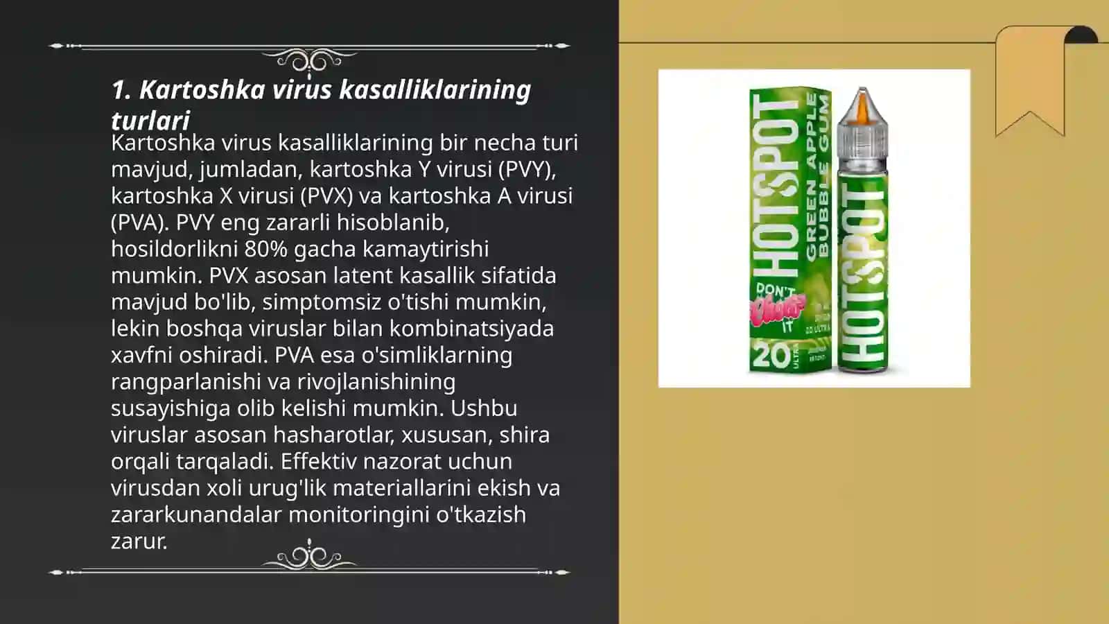 Kartoshkaning virus kasalliklari va unga qarshi kurash choralari 3