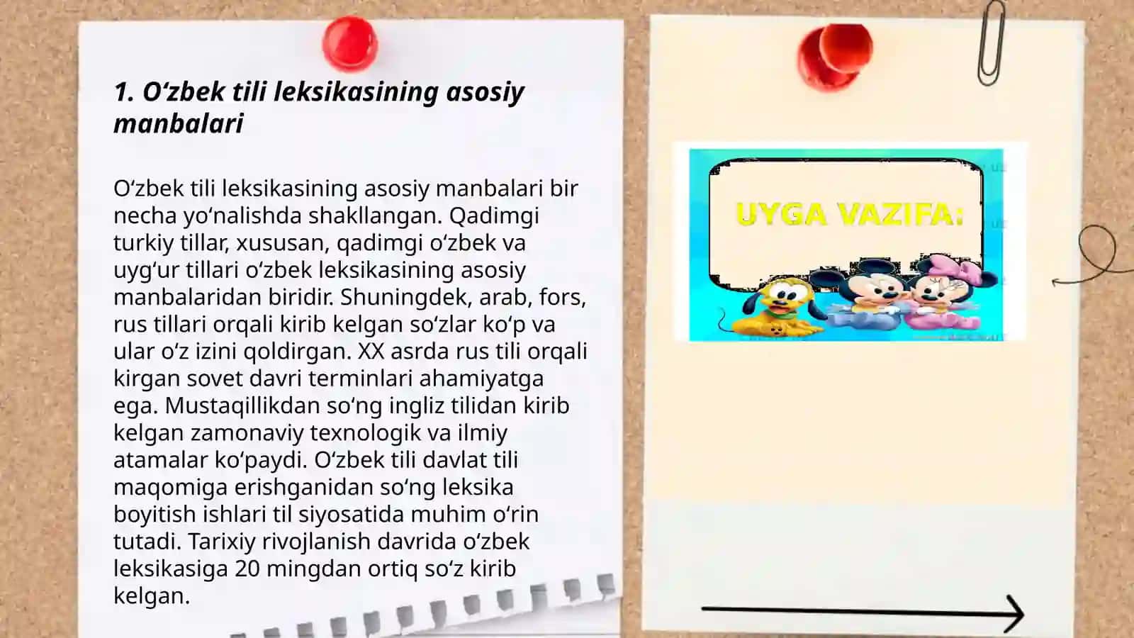 Oʻzbek tili leksikasining boyish manbalari,sohaga xos soʻzlar tasnifi 3