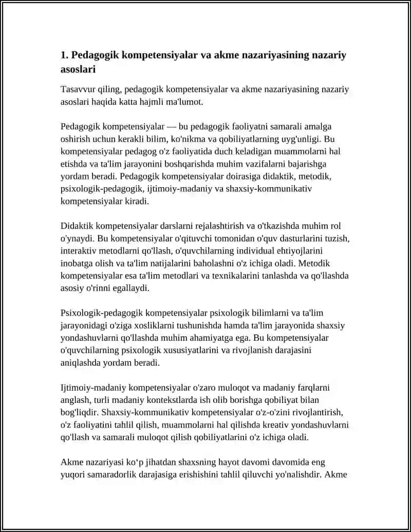 PEDAGAGIK KOMPETENSIYALAR VA AKME DARAJASIGA ERISHISH NAZARYALARI 3