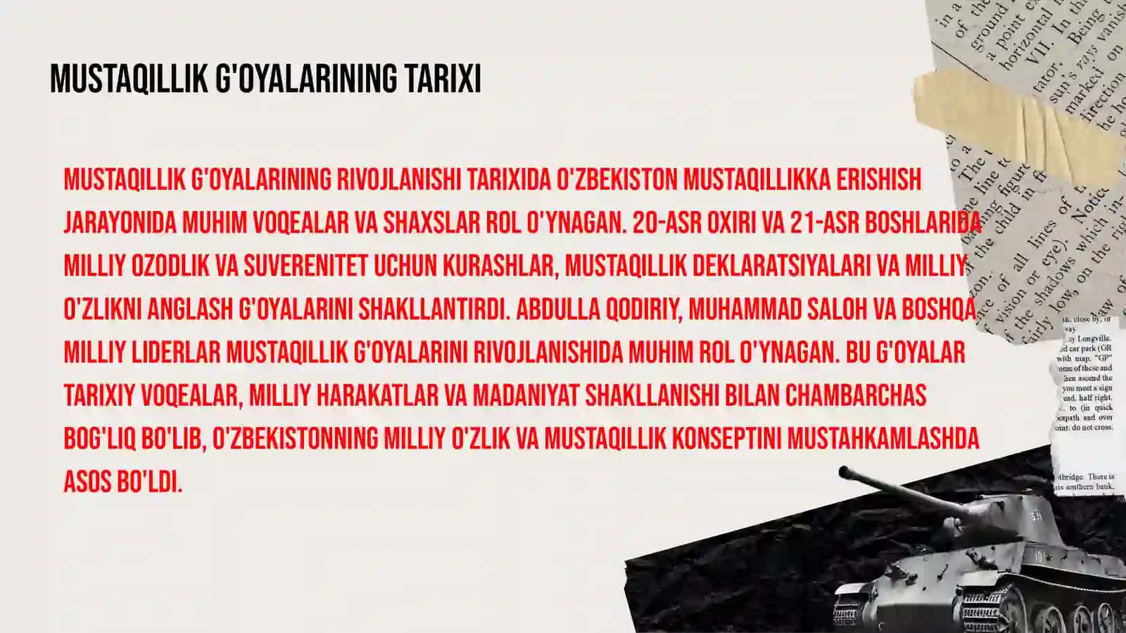 O'ZBEKISTONDA MUSTAQILLIK G'OYALARINING TARIXIY ASOSLARi 3