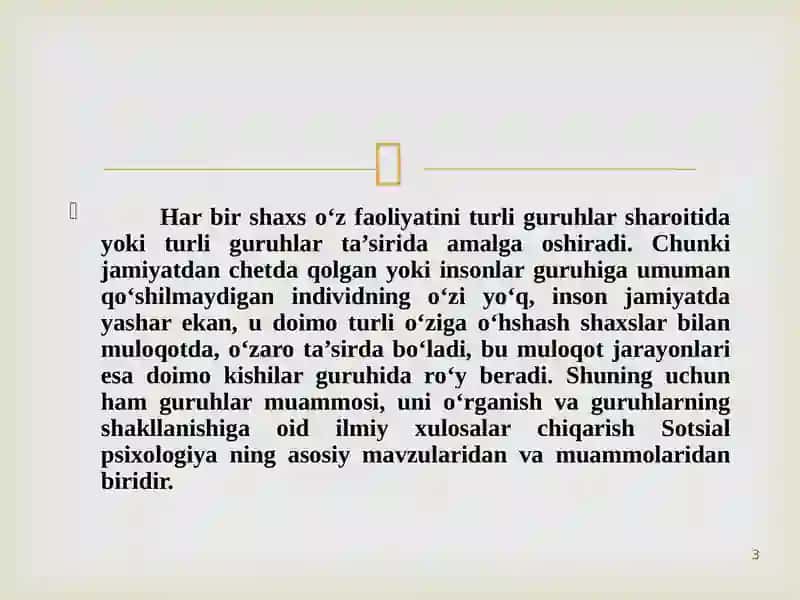 KATTA GURUH PSIXOLOGIYASI. 3