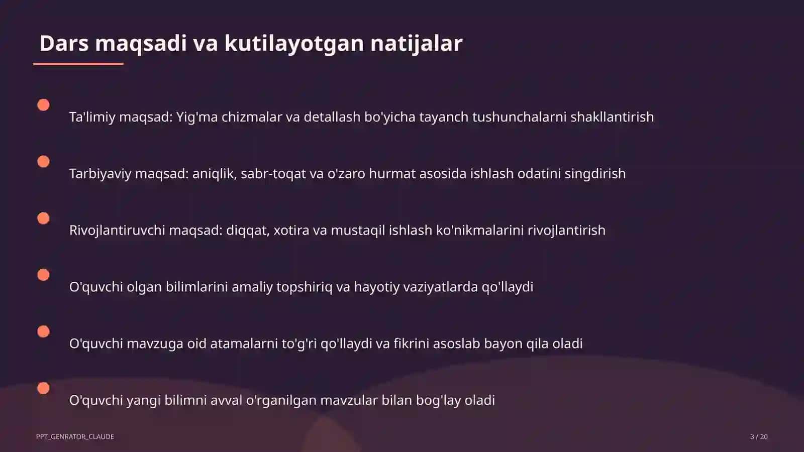 Astronomiya va chizmachilik (8–11) Takrorlash darsi 3