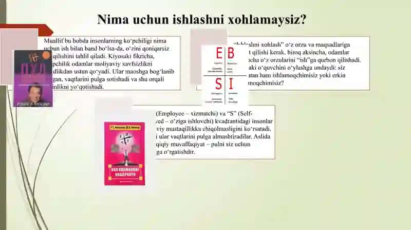 Pul oqimining kvadranti             “Pul oqimining kvadranti” Mualliflar: Robert T. Kiyosaki va Sharon L. Lechter 3