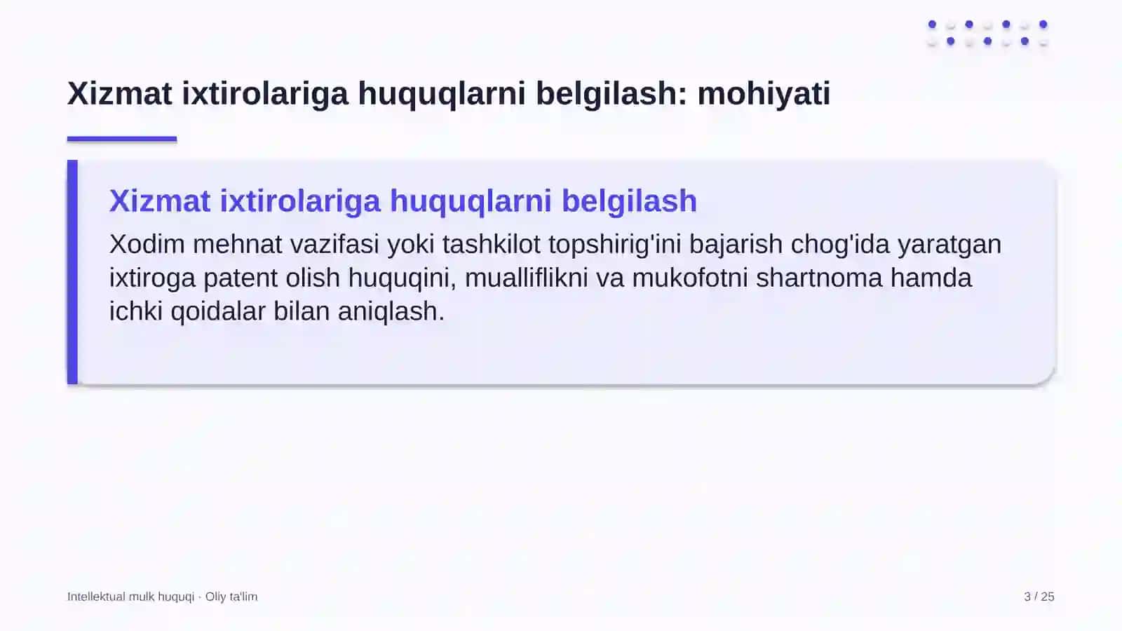 ekoturizmda xizmat ixtirolariga bo'lgan huquqlarni belgilash 1215 3