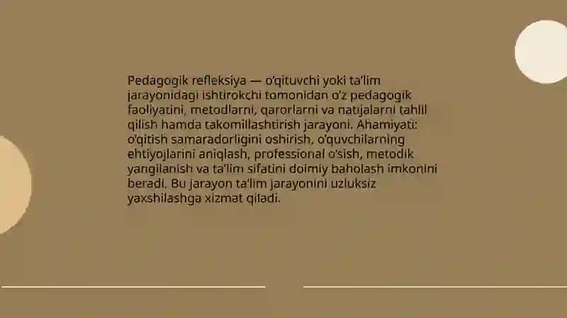 Pedagogik reflekis 3