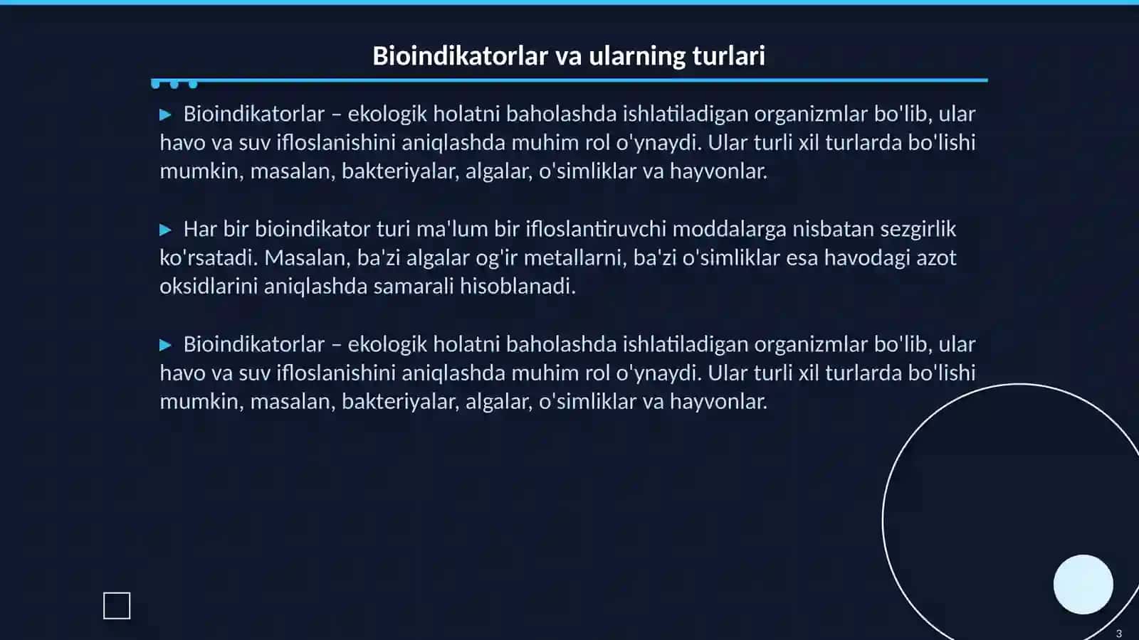 Bioindikatorlar yordamida havo yoki suv ifloslanishini aniqlash 3