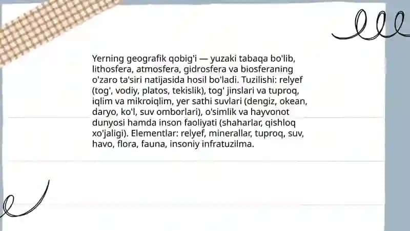 Yerning geografik qobig'i.Gidrosfera 3