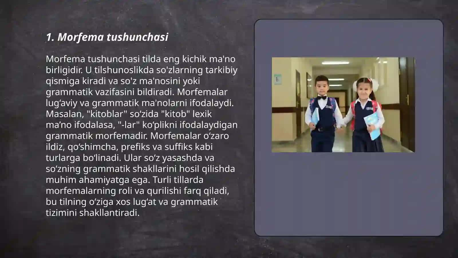 Soʻzning morfemik tarkibi boʻlimidagi mavzularni oʻrganish yuzasidan 1-4-sinflar uchun metodik tavsiyalar ishlab chiqish 3