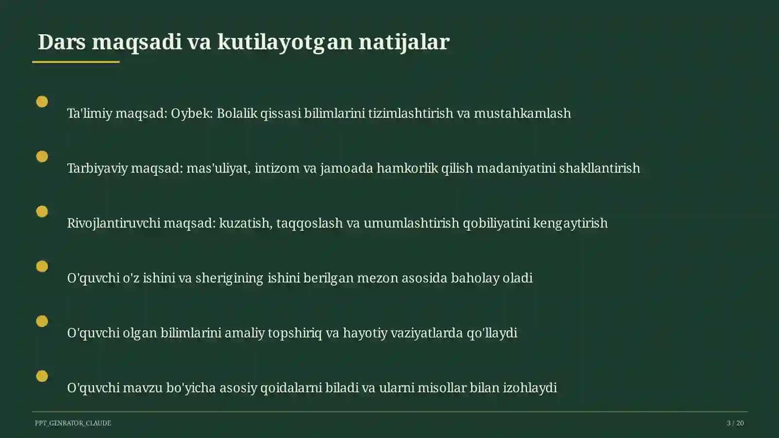 Oybek: Bolalik qissasi (6-sinf) 3