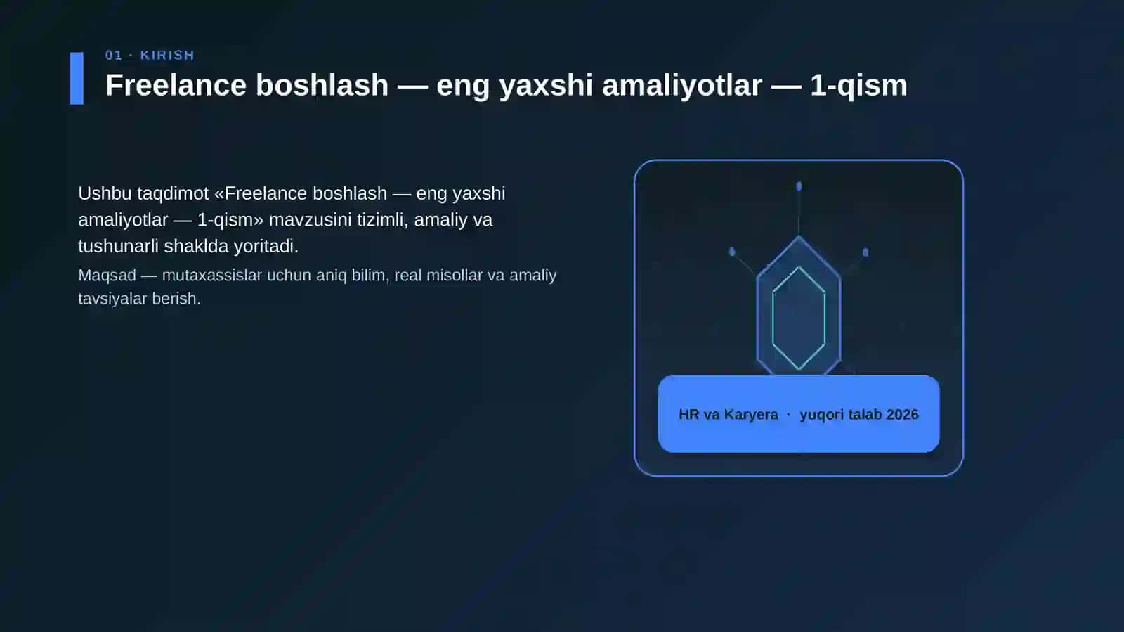 Freelance boshlash — eng yaxshi amaliyotlar — 1-qism 3