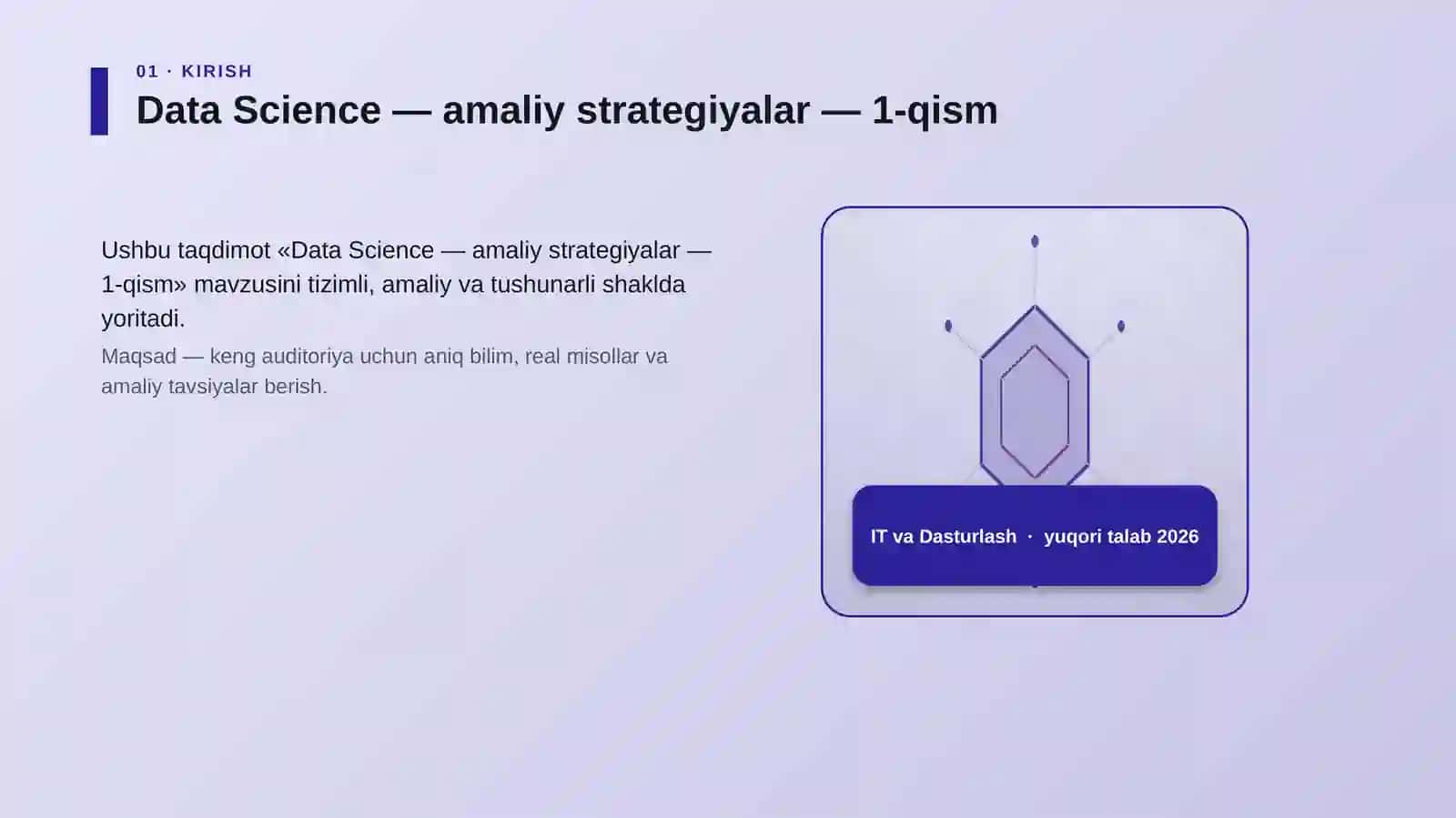 Data Science — amaliy strategiyalar — 1-qism 3
