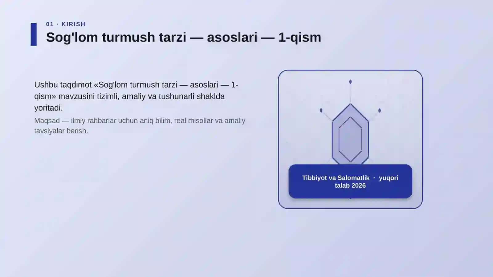 Sog'lom turmush tarzi — asoslari — 1-qism 3