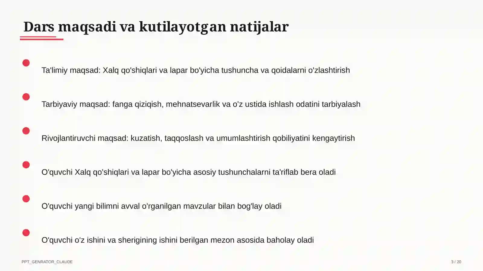 Xalq qo'shiqlari va lapar (3-sinf) 3