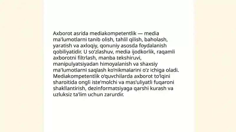 Axborot Asrida O‘quvchilarda Mediakompetentlikni Shakllantirishning Dolzarbligi 3