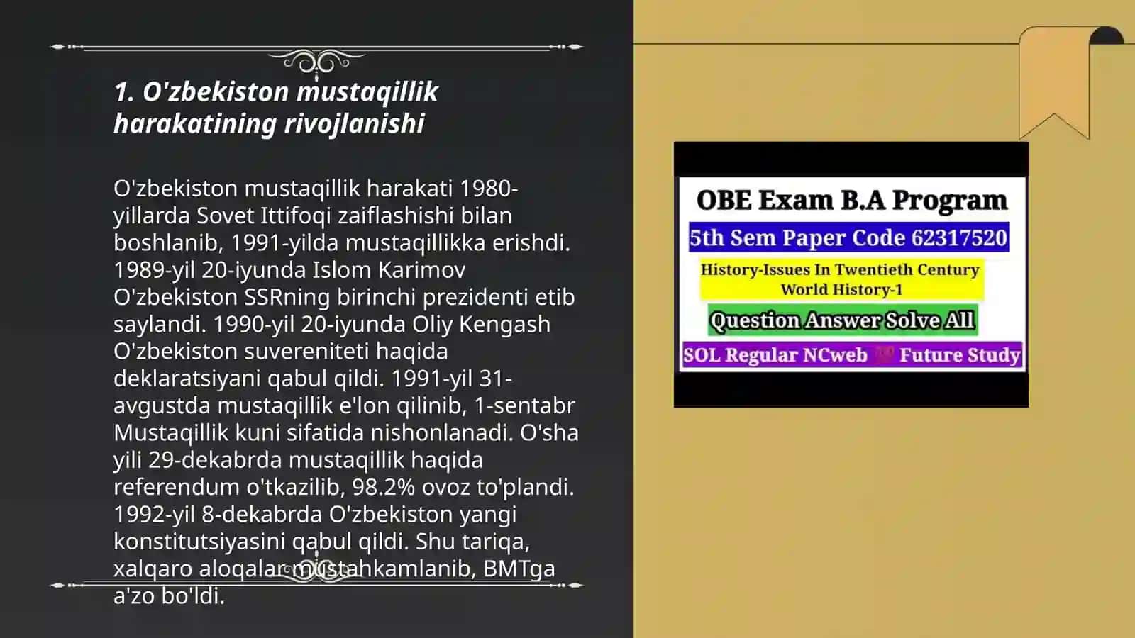O'zbekistonda mustaqillik g'oyalarning tarixi y asoslari 3