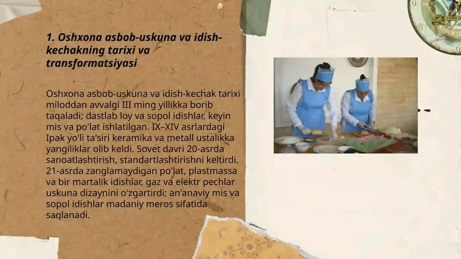Oshxona asbob-uskuna va idish-kechakning tarixi va transformatsiyasi 3